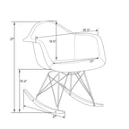 Fauteuil à bascule moderne Wilson - Rembourrage moelleux, mouvement de bascule fluide, parfait pour les chambres de bébé ou les salons