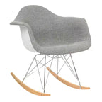 Fauteuil à bascule moderne Wilson - Rembourrage moelleux, mouvement de bascule fluide, parfait pour les chambres de bébé ou les salons