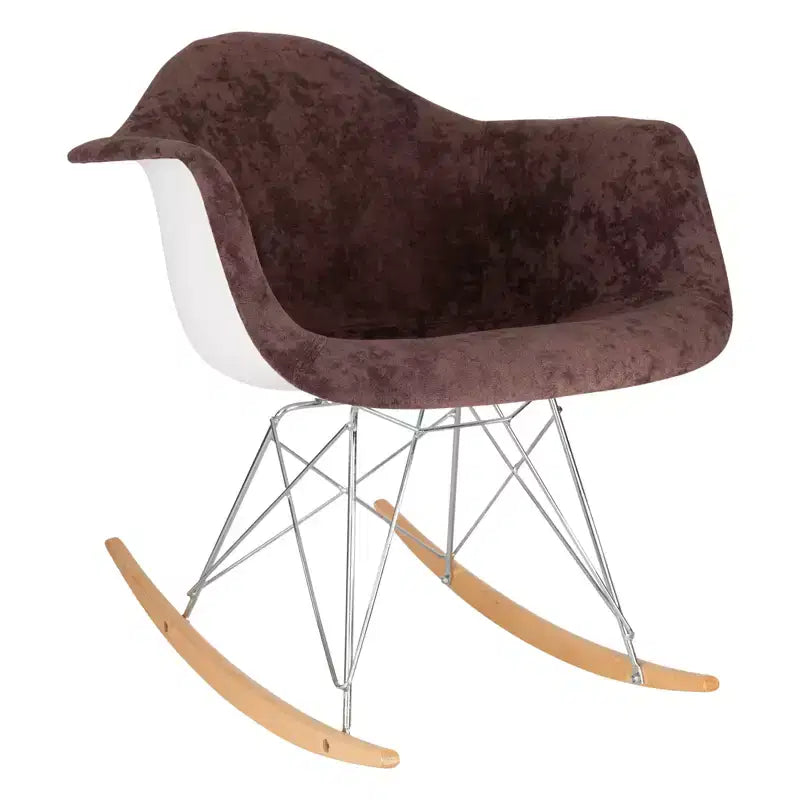 Fauteuil à bascule moderne Wilson - Rembourrage moelleux, mouvement de bascule fluide, parfait pour les chambres de bébé ou les salons