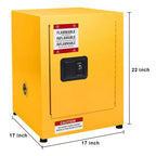 Armoire de sécurité pour produits inflammables - 17 x 17 x 22, armoire de rangement antidéflagrante avec étagère réglable, pour usage commercial, industriel et domestique