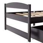 Lit plateforme en bois double avec 2 tiroirs, assemblage facile