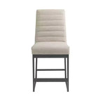 Tabouret de bar à base métallique rembourré de 61 cm, couleur dune rustique