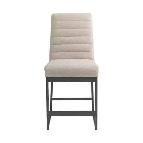 Tabouret de bar à base métallique rembourré de 61 cm, couleur dune rustique