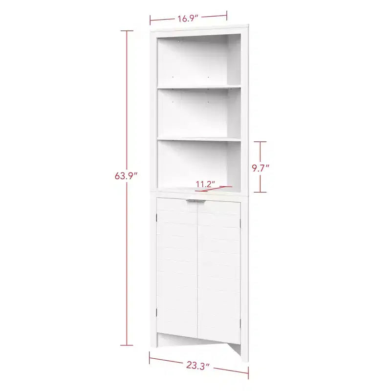 Meuble d'angle haut de salle de bain Madison avec étagères ouvertes
