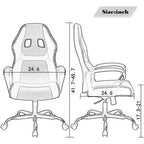 Chaise de bureau Chaise Gamer Pas Cher Chaise de Bureau en Cuir PU Chaise d'Ordinateur Exécutive Soutien Lombaire pour Femme, Homme