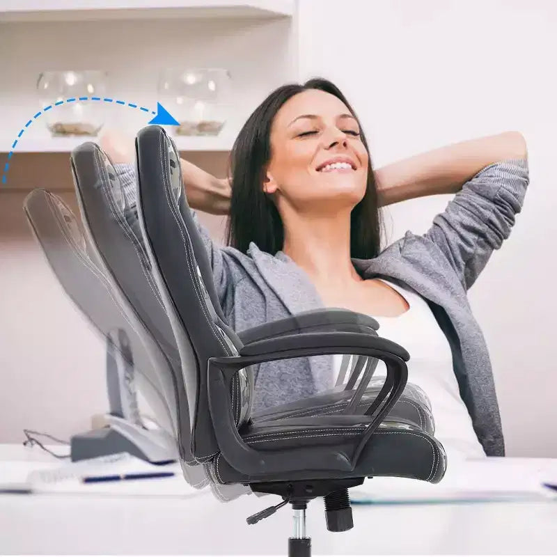 Chaise de bureau Chaise Gamer Pas Cher Chaise de Bureau en Cuir PU Chaise d'Ordinateur Exécutive Soutien Lombaire pour Femme, Homme