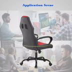 Chaise de bureau Chaise Gamer Pas Cher Chaise de Bureau en Cuir PU Chaise d'Ordinateur Exécutive Soutien Lombaire pour Femme, Homme