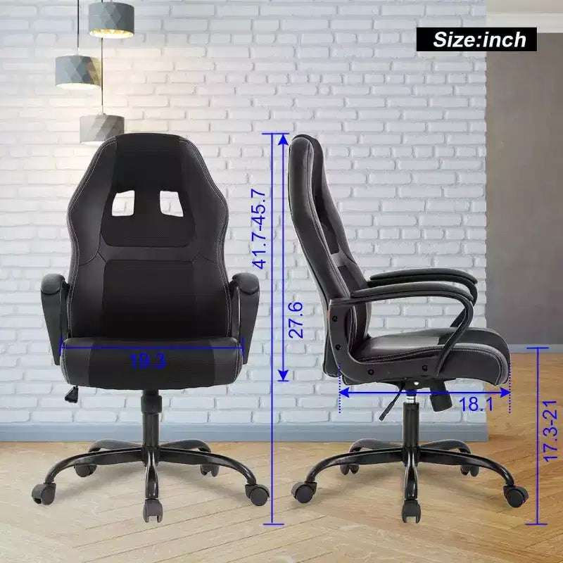 Chaise de bureau Chaise Gamer Pas Cher Chaise de Bureau en Cuir PU Chaise d'Ordinateur Exécutive Soutien Lombaire pour Femme, Homme