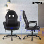 Chaise de bureau Chaise Gamer Pas Cher Chaise de Bureau en Cuir PU Chaise d'Ordinateur Exécutive Soutien Lombaire pour Femme, Homme