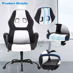 Chaise de bureau Chaise Gamer Pas Cher Chaise de Bureau en Cuir PU Chaise d'Ordinateur Exécutive Soutien Lombaire pour Femme, Homme