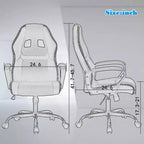 Chaise de bureau Chaise Gamer Pas Cher Chaise de Bureau en Cuir PU Chaise d'Ordinateur Exécutive Soutien Lombaire pour Femme, Homme