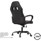 Chaise de bureau Chaise Gamer Pas Cher Chaise de Bureau en Cuir PU Chaise d'Ordinateur Exécutive Soutien Lombaire pour Femme, Homme