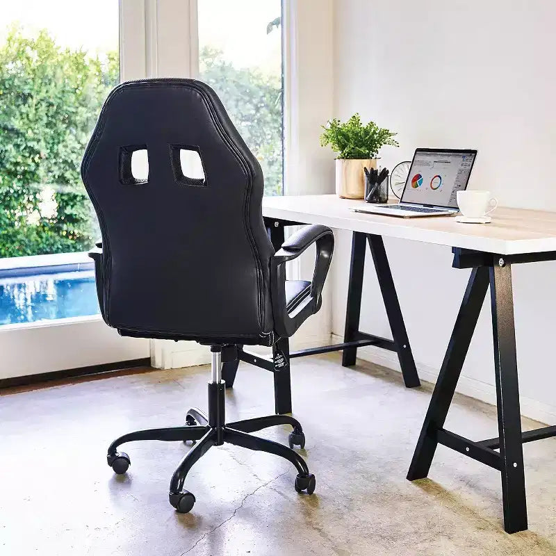 Chaise de bureau Chaise Gamer Pas Cher Chaise de Bureau en Cuir PU Chaise d'Ordinateur Exécutive Soutien Lombaire pour Femme, Homme