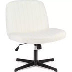 JIONJOY Boucle Upholstered Ergonomic Task Chair with Criss Cross Chair Legged | Beige